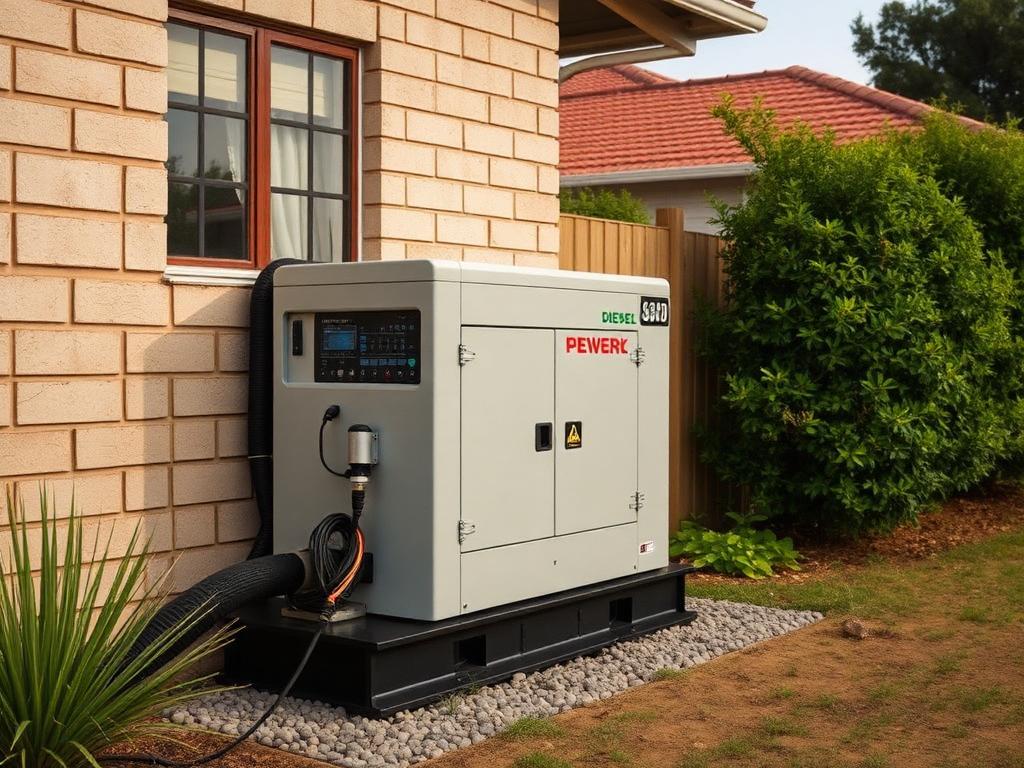 Standby generator installed outside a home in Pretoria East